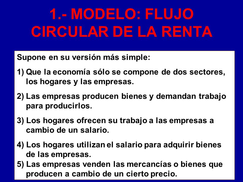 1.- MODELO: FLUJO CIRCULAR DE LA RENTA