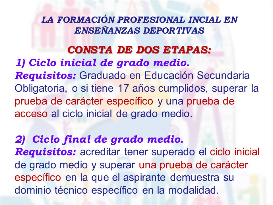 LA FORMACIÓN PROFESIONAL INCIAL EN ENSEÑANZAS DEPORTIVAS