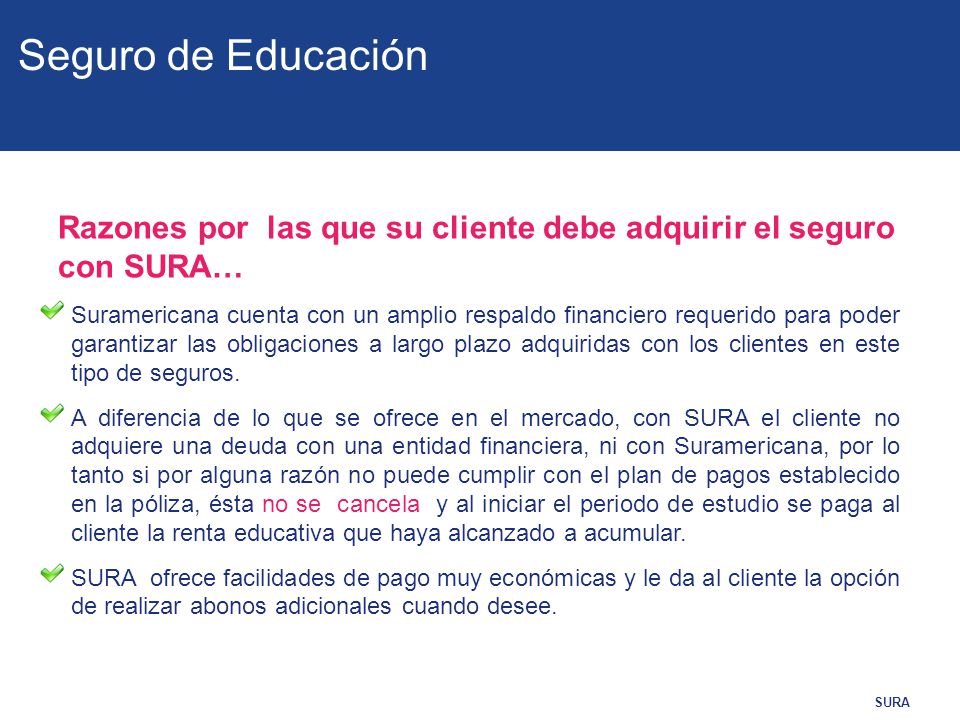 Seguro de Educación Razones por las que su cliente debe adquirir el seguro con SURA…