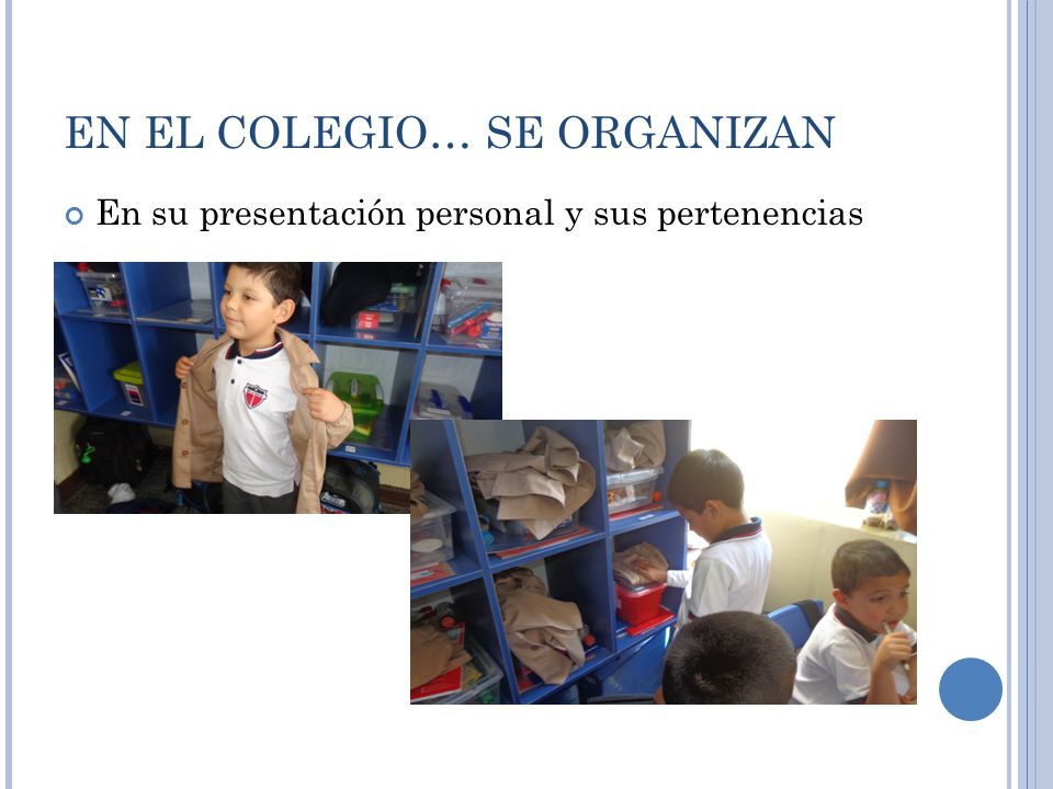 EN EL COLEGIO… SE ORGANIZAN