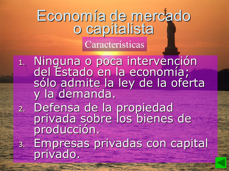 Economía de mercado o capitalista