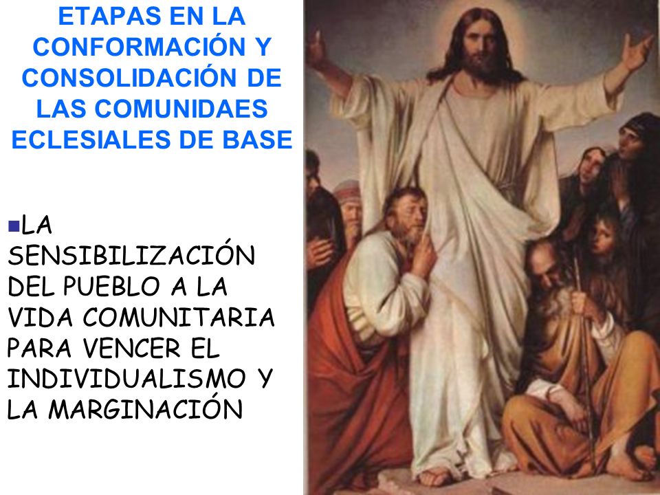 ETAPAS EN LA CONFORMACIÓN Y CONSOLIDACIÓN DE LAS COMUNIDAES ECLESIALES DE BASE