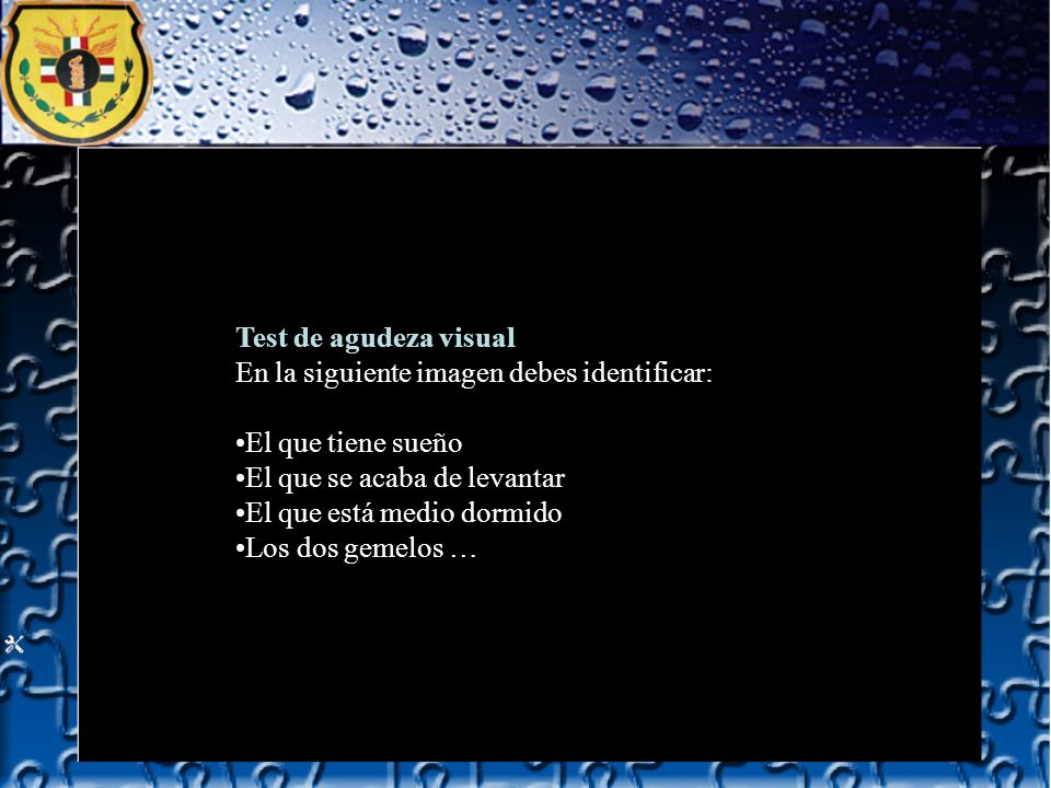 En la siguiente imagen debes identificar: El que tiene sueño