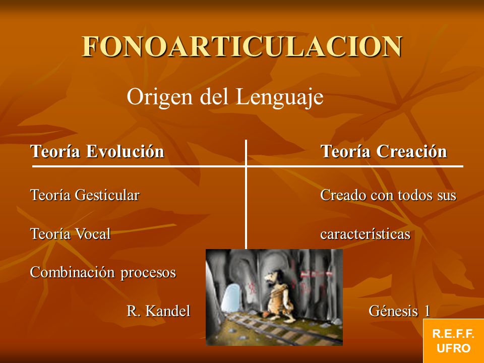 FONOARTICULACION Origen del Lenguaje Teoría Evolución Teoría Creación