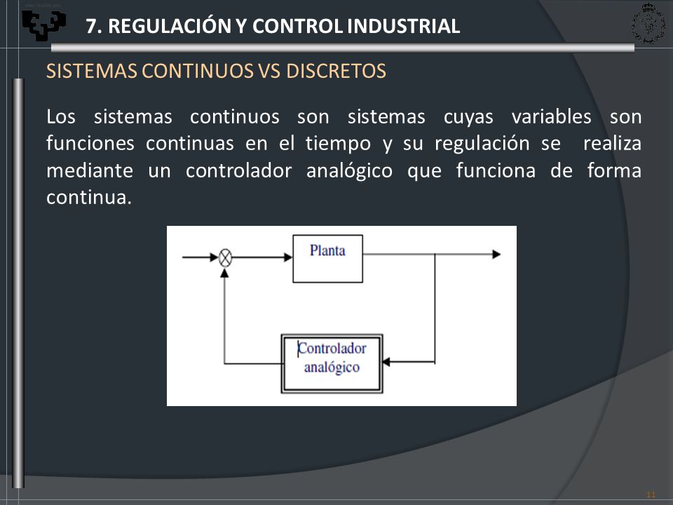 7. REGULACIÓN Y CONTROL INDUSTRIAL