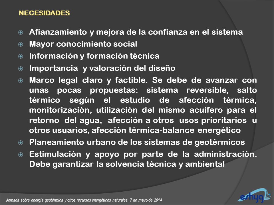 Afianzamiento y mejora de la confianza en el sistema