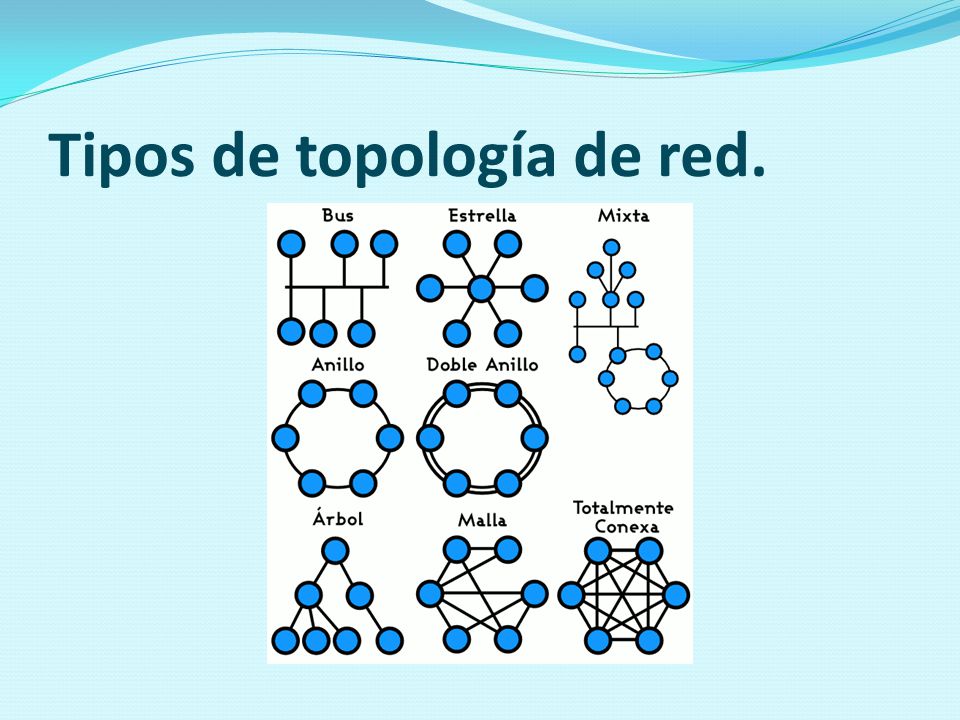 Tipos de topología de red.