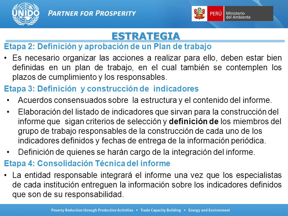 ESTRATEGIA Etapa 2: Definición y aprobación de un Plan de trabajo