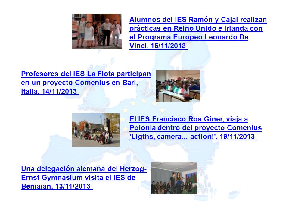 Alumnos del IES Ramón y Cajal realizan prácticas en Reino Unido e Irlanda con el Programa Europeo Leonardo Da Vinci. 15/11/2013