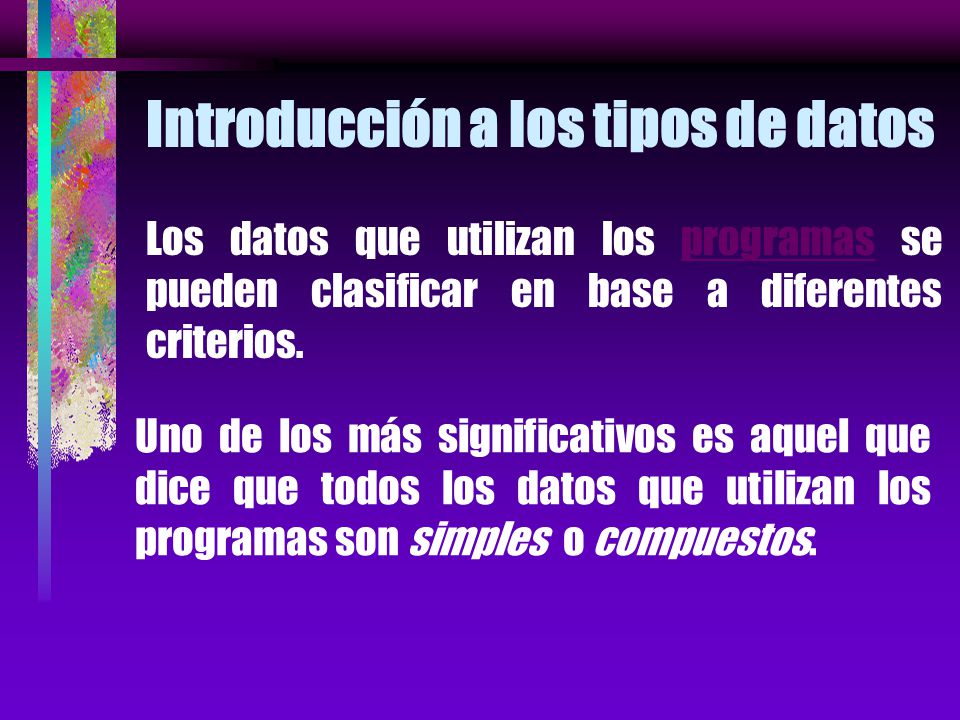Introducción a los tipos de datos