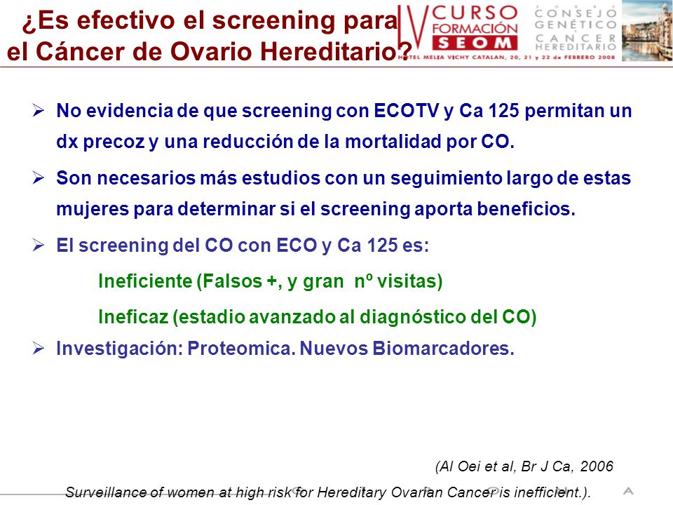 ¿Es efectivo el screening para el Cáncer de Ovario Hereditario