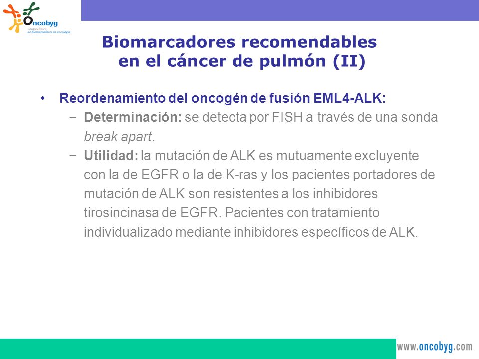Biomarcadores recomendables en el cáncer de pulmón (II)