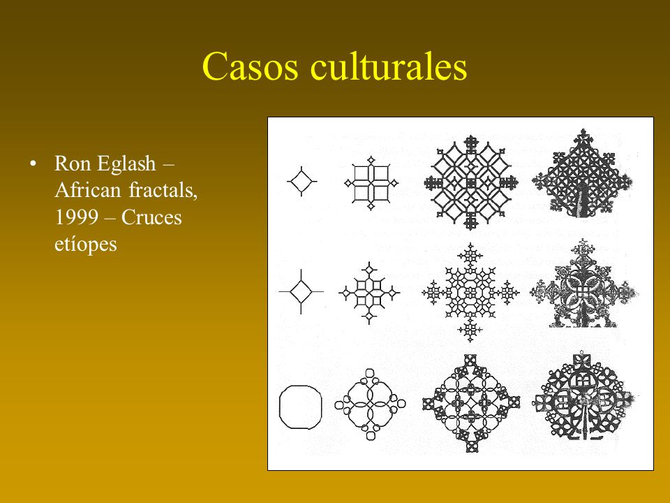 Casos culturales Ron Eglash – African fractals, 1999 – Cruces etíopes