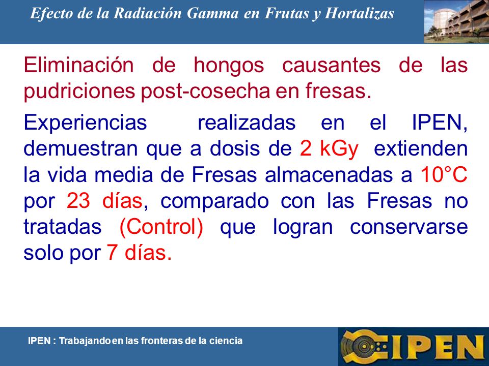 Efecto de la Radiación Gamma en Frutas y Hortalizas