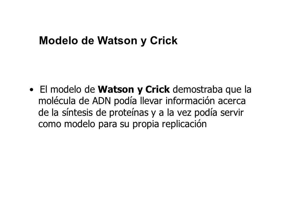 Modelo de Watson y Crick