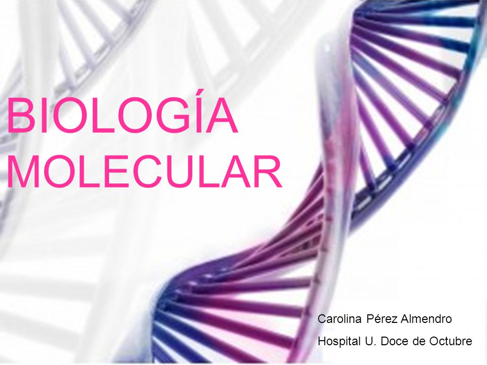 BIOLOGÍA MOLECULAR Carolina Pérez Almendro Hospital U. Doce de Octubre