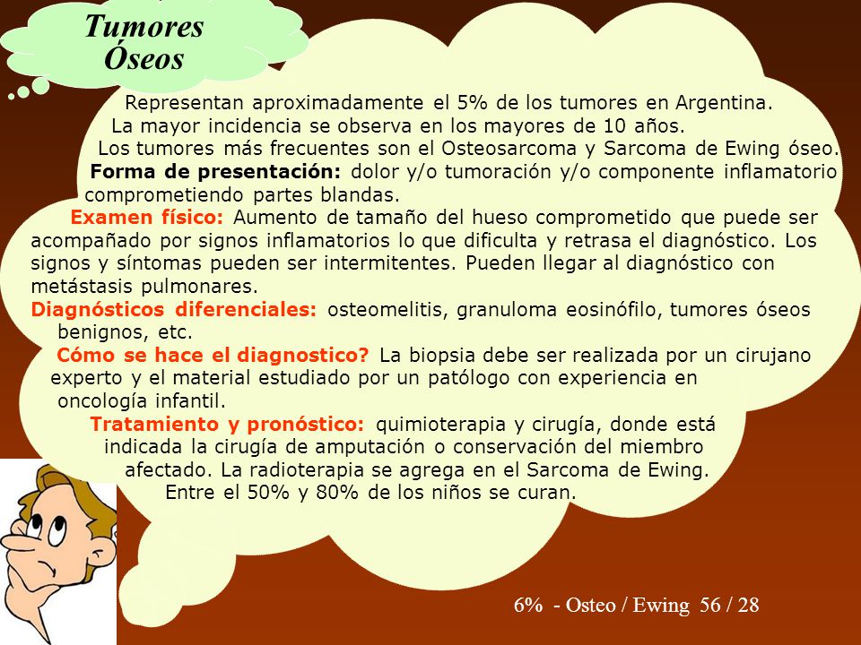 Tumores Óseos 6% - Osteo / Ewing 56 / 28