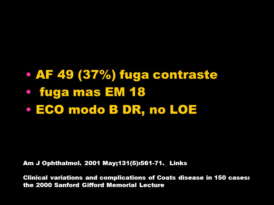 AF 49 (37%) fuga contraste fuga mas EM 18 ECO modo B DR, no LOE