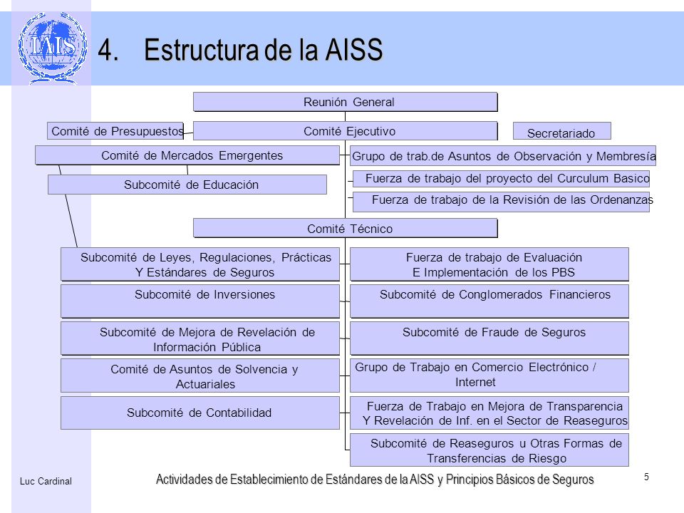 Estructura de la AISS Reunión General Comité de Presupuestos