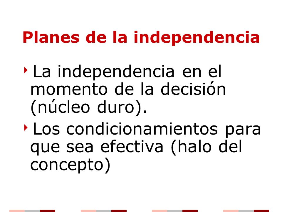 Planes de la independencia