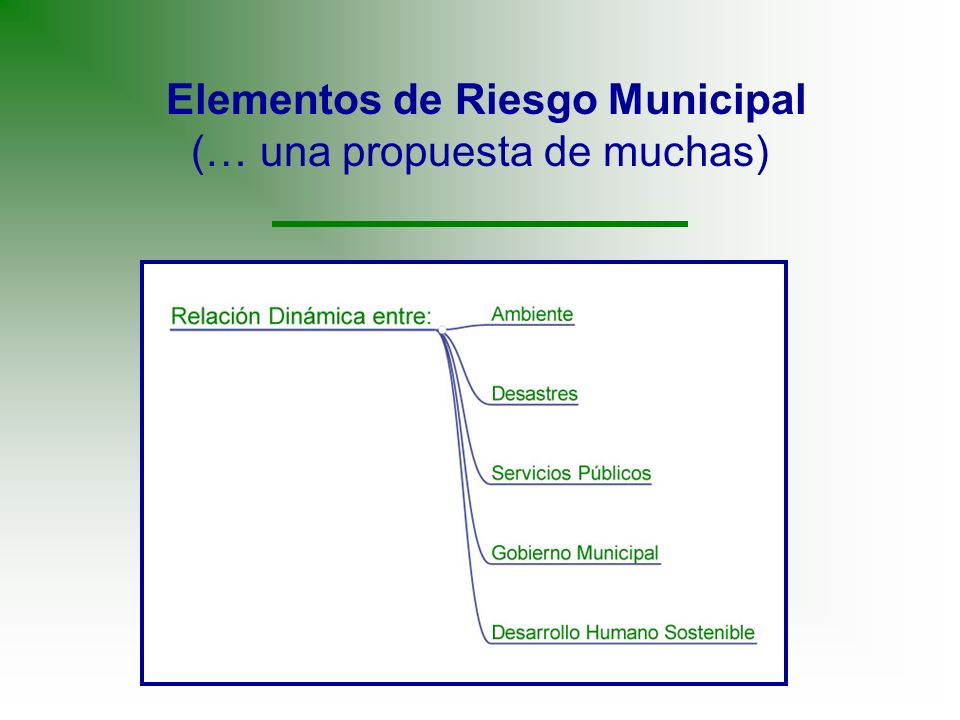 Elementos de Riesgo Municipal (… una propuesta de muchas)