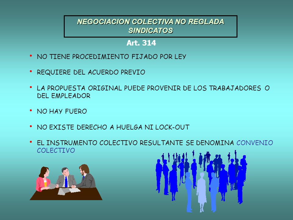 NEGOCIACION COLECTIVA NO REGLADA SINDICATOS