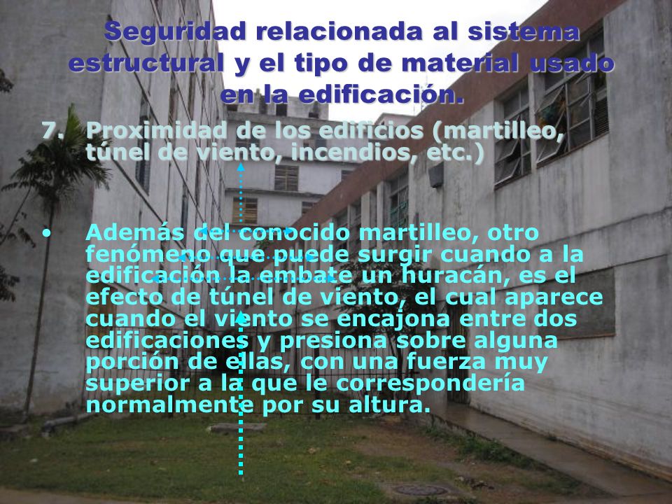 Seguridad relacionada al sistema estructural y el tipo de material usado en la edificación.