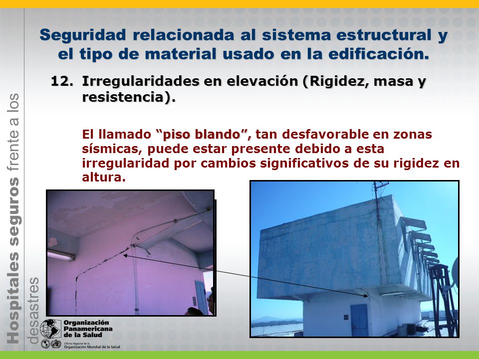 Seguridad relacionada al sistema estructural y el tipo de material usado en la edificación.