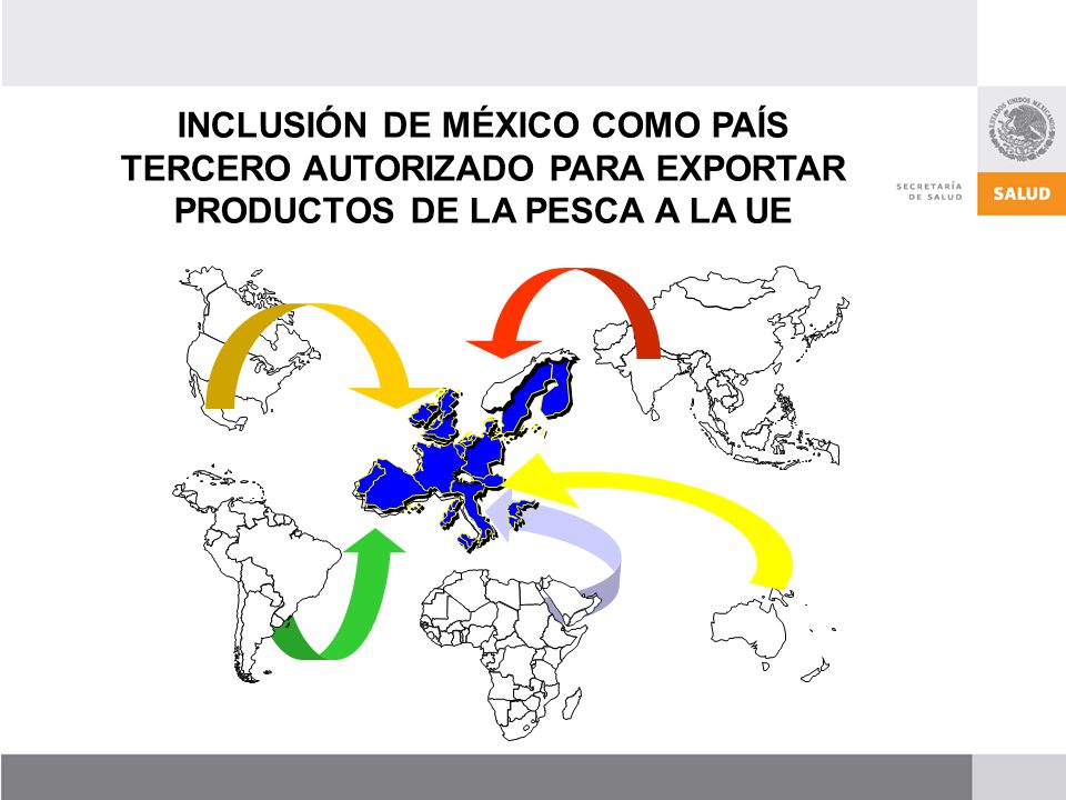 INCLUSIÓN DE MÉXICO COMO PAÍS TERCERO AUTORIZADO PARA EXPORTAR PRODUCTOS DE LA PESCA A LA UE