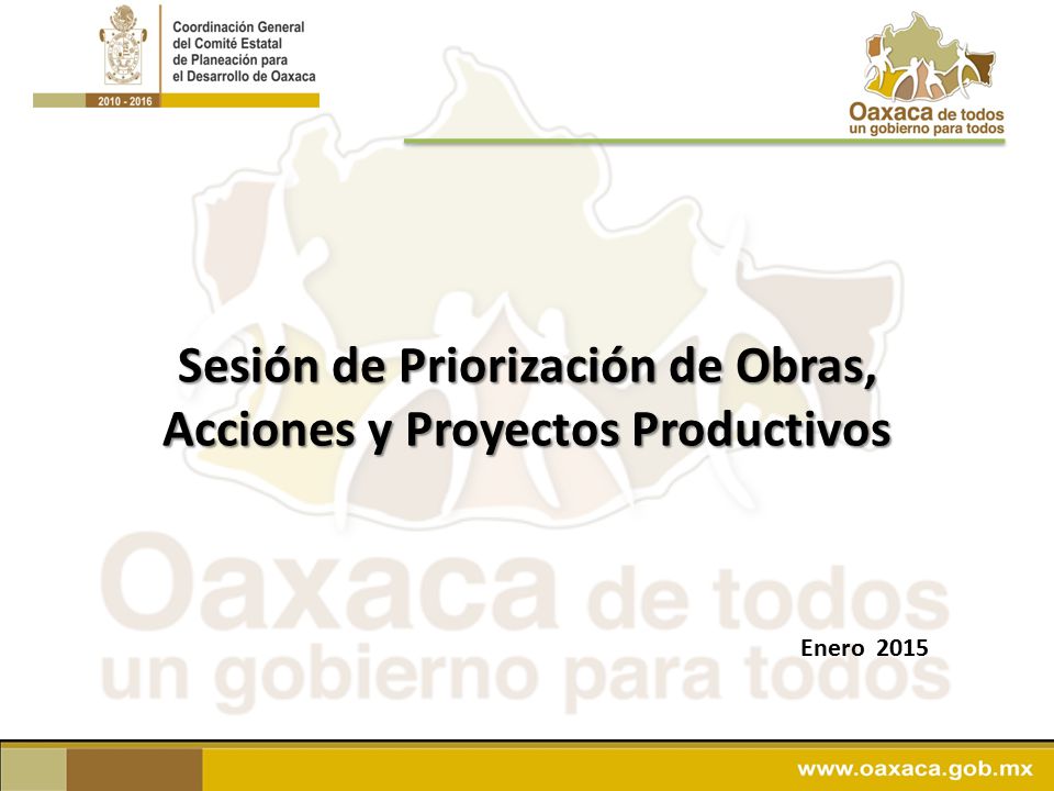 Sesión de Priorización de Obras, Acciones y Proyectos Productivos