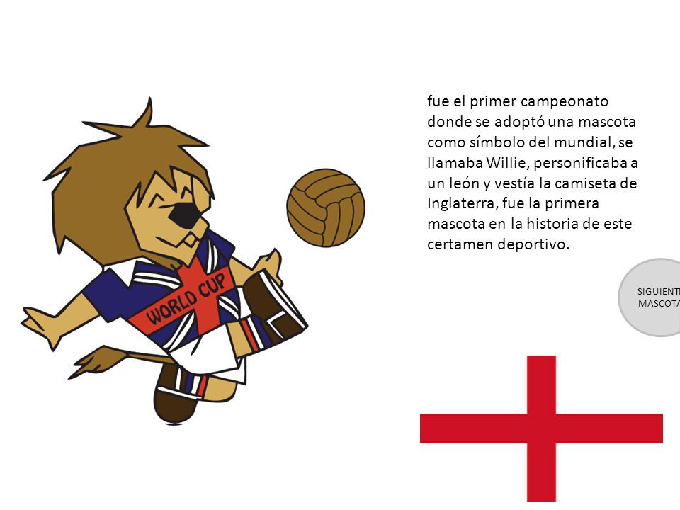 fue el primer campeonato donde se adoptó una mascota como símbolo del mundial, se llamaba Willie, personificaba a un león y vestía la camiseta de Inglaterra, fue la primera mascota en la historia de este certamen deportivo.