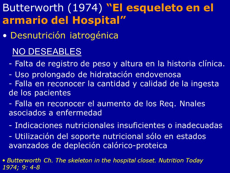 Butterworth (1974) El esqueleto en el armario del Hospital