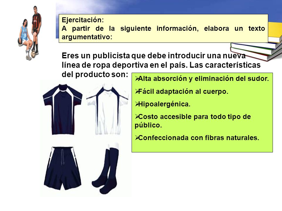 Ejercitación: A partir de la siguiente información, elabora un texto argumentativo: