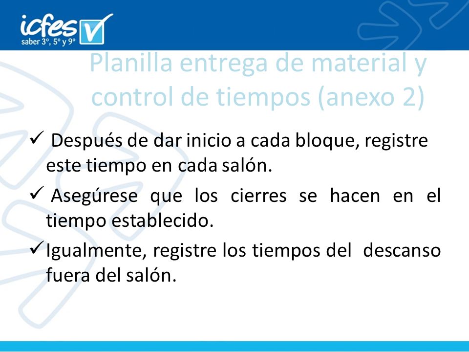 Planilla entrega de material y control de tiempos (anexo 2)