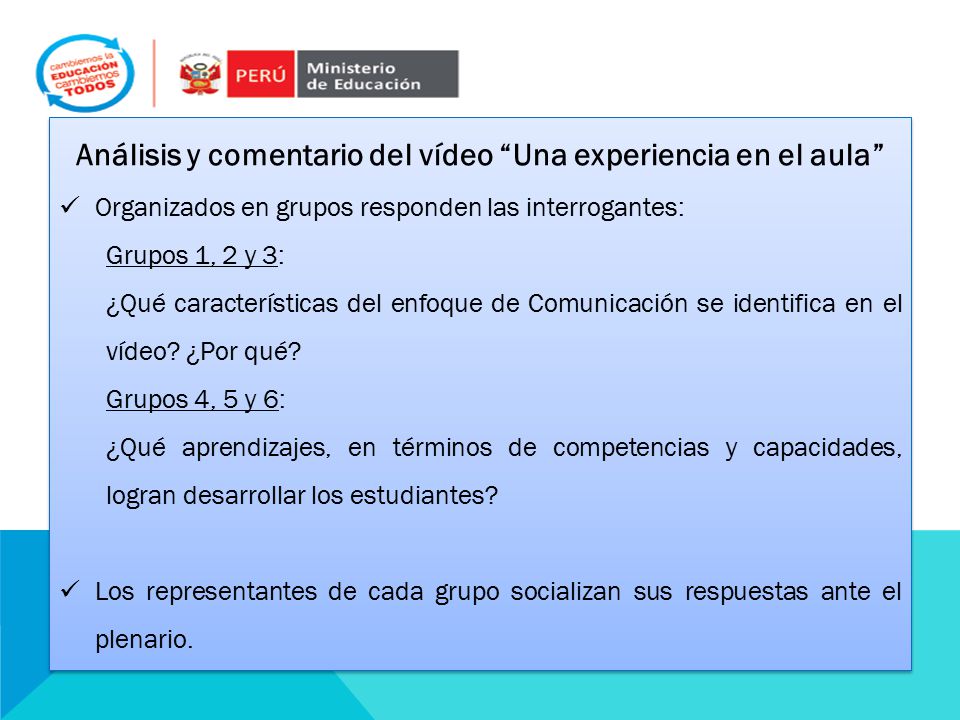 Análisis y comentario del vídeo Una experiencia en el aula