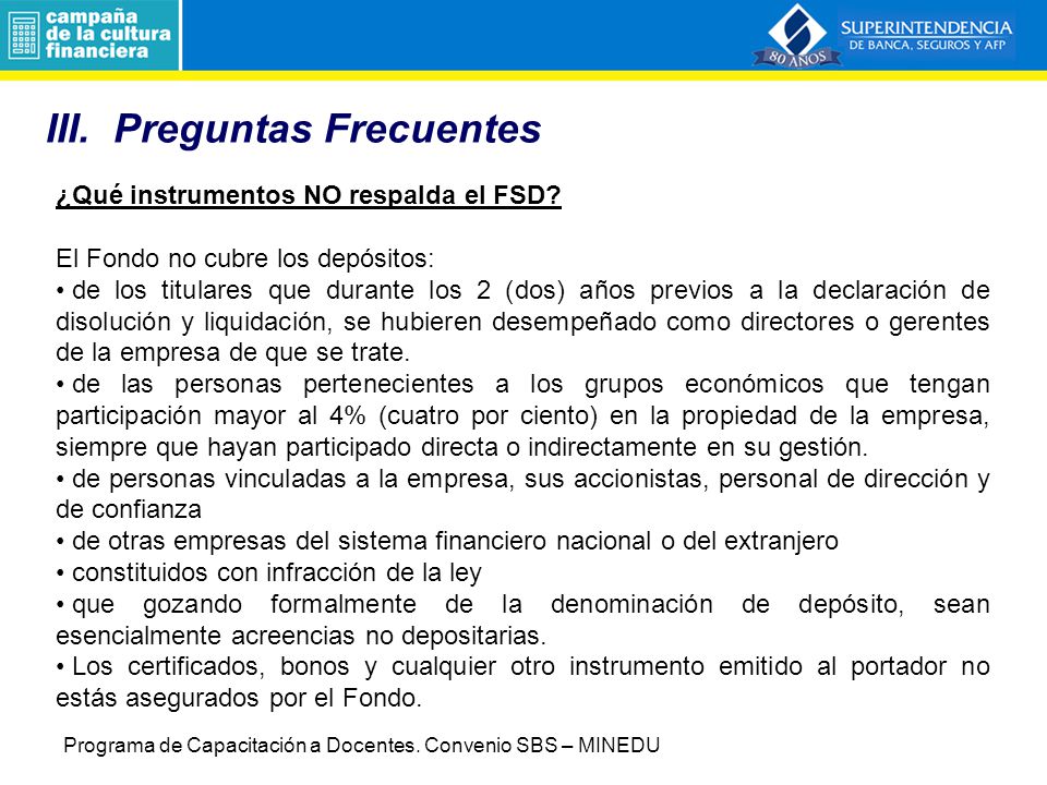 III. Preguntas Frecuentes