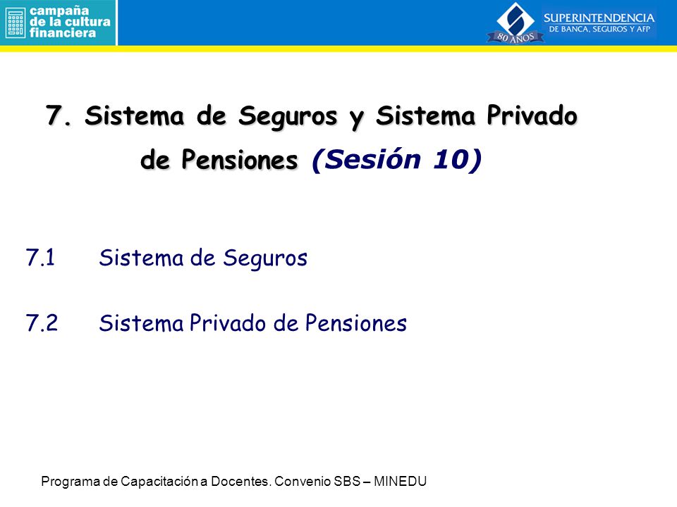 7. Sistema de Seguros y Sistema Privado de Pensiones (Sesión 10)