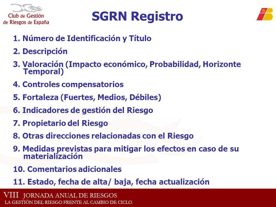 SGRN Registro 1. Número de Identificación y Título 2. Descripción