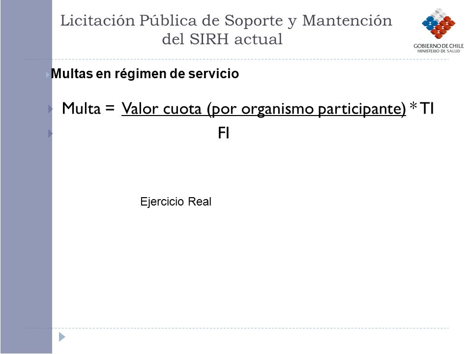 Licitación Pública de Soporte y Mantención del SIRH actual