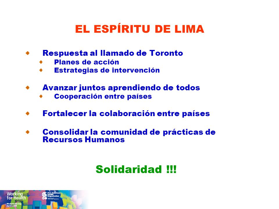EL ESPÍRITU DE LIMA Respuesta al llamado de Toronto