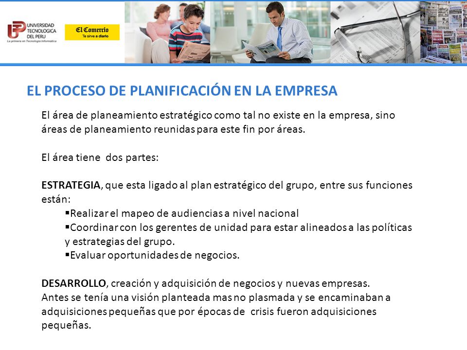 EL PROCESO DE PLANIFICACIÓN EN LA EMPRESA