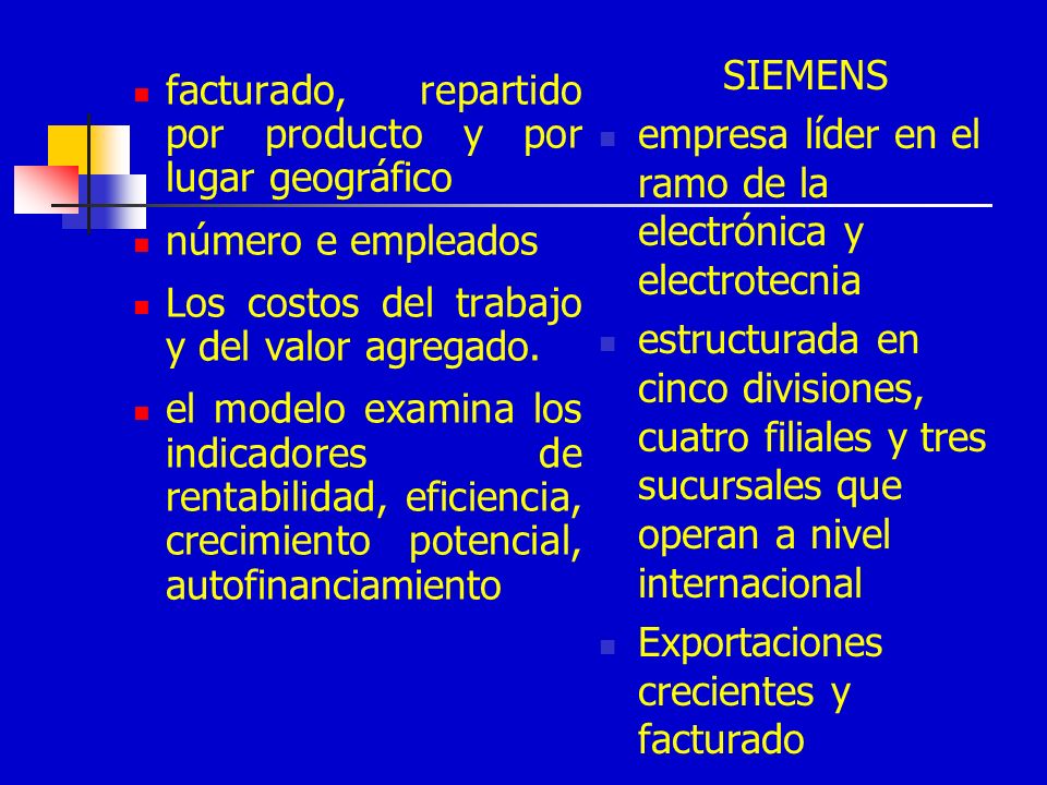 SIEMENS empresa líder en el ramo de la electrónica y electrotecnia.