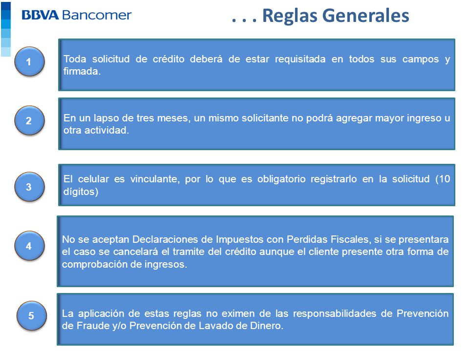 . . . Reglas Generales Toda solicitud de crédito deberá de estar requisitada en todos sus campos y firmada.