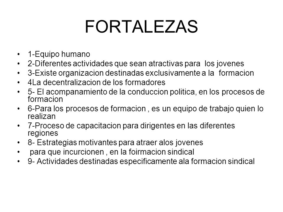 FORTALEZAS 1-Equipo humano