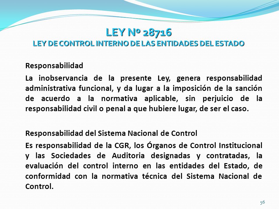 LEY Nº LEY DE CONTROL INTERNO DE LAS ENTIDADES DEL ESTADO