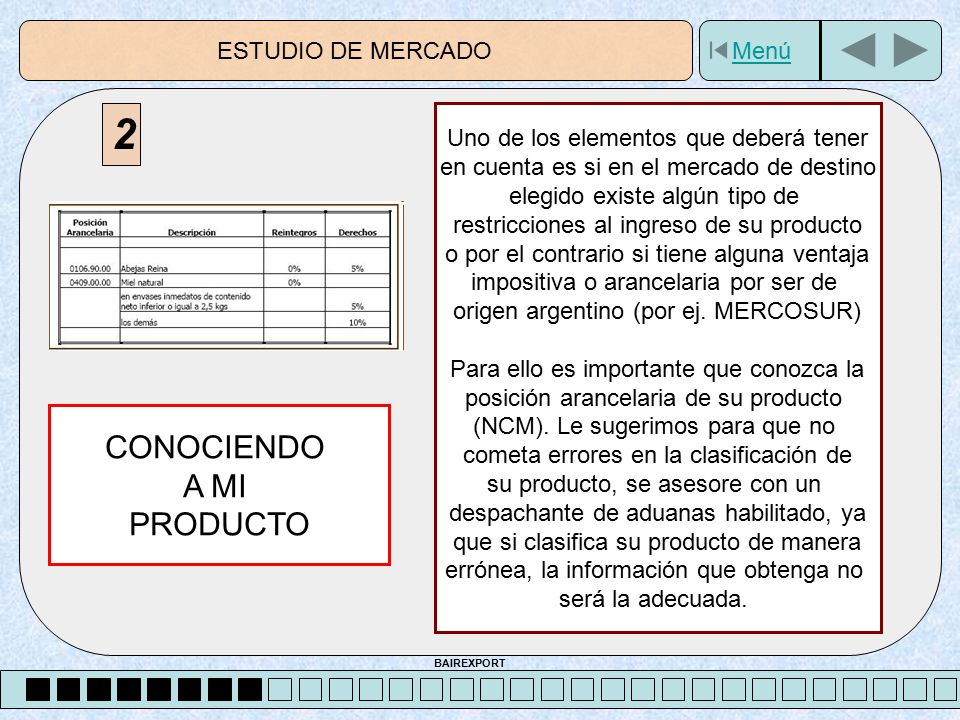2 CONOCIENDO A MI PRODUCTO ESTUDIO DE MERCADO Menú