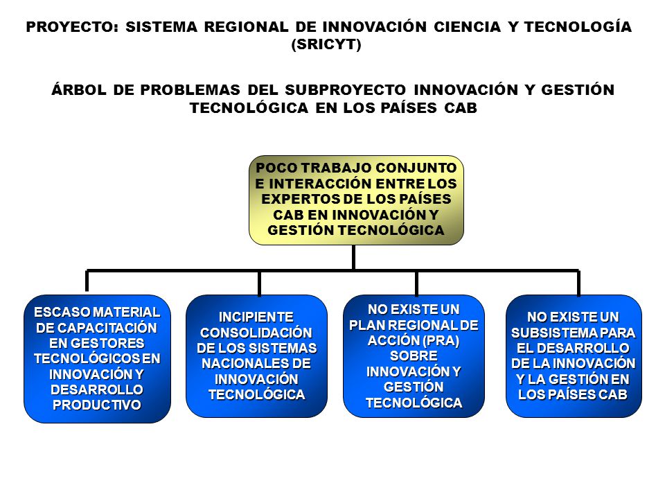 PROYECTO: SISTEMA REGIONAL DE INNOVACIÓN CIENCIA Y TECNOLOGÍA (SRICYT)