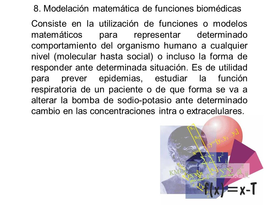 8. Modelación matemática de funciones biomédicas