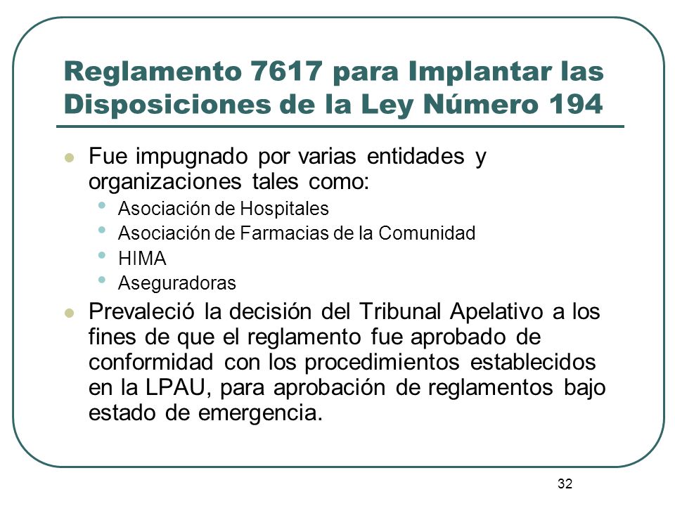 Reglamento 7617 para Implantar las Disposiciones de la Ley Número 194