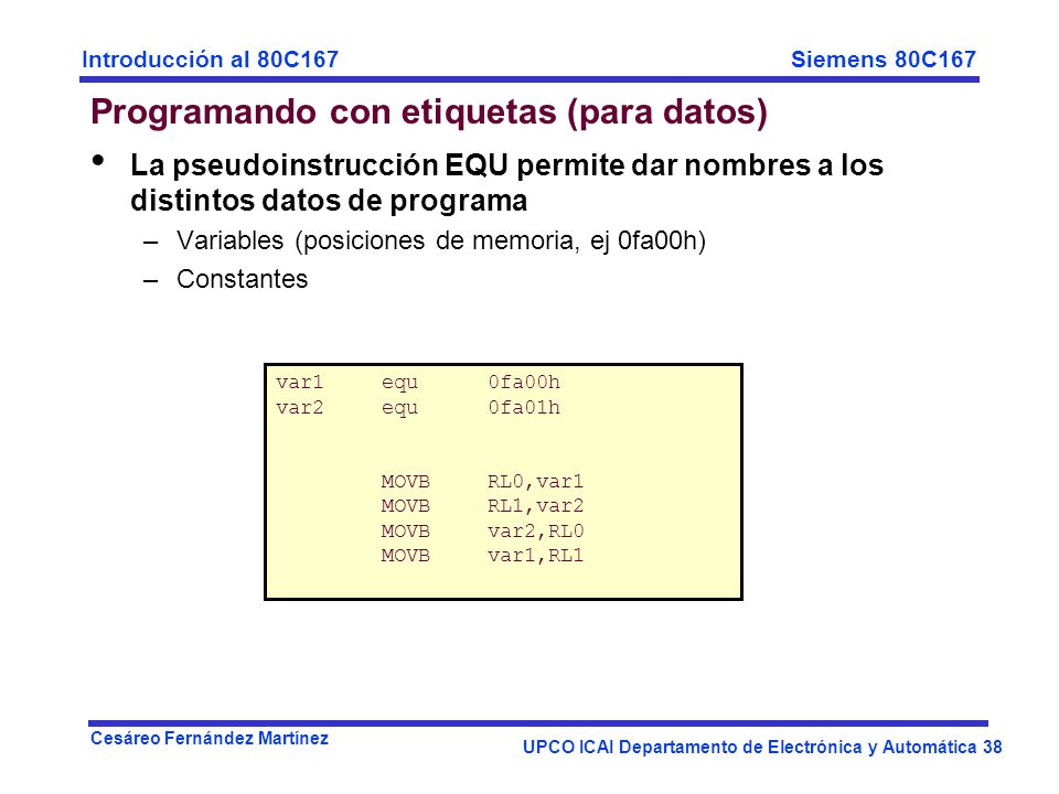 Programando con etiquetas (para datos)
